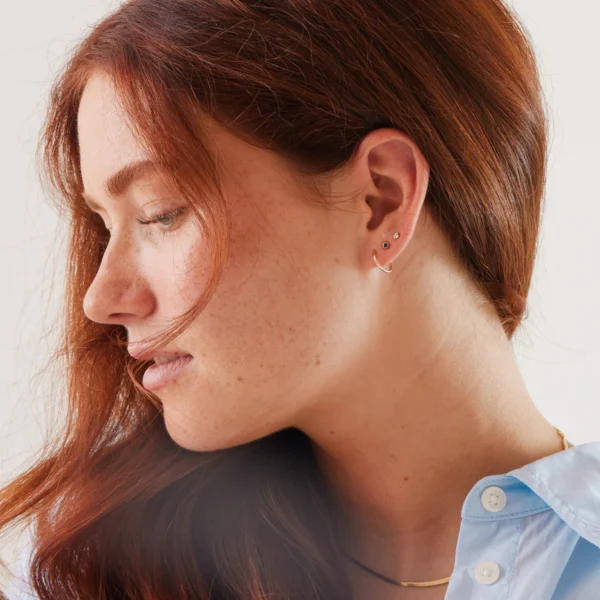 Birthstone Stud Earrings - Image 4